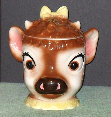 VINTAGE HARD TO FIND BEULAH THE CALF COOKIE JAR BY METLOX***MINT CONDITION***