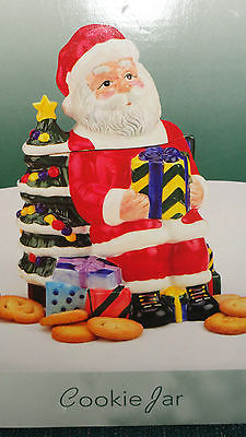 Believe in old Country Santa   decor Christmas  cookie jar  IOB