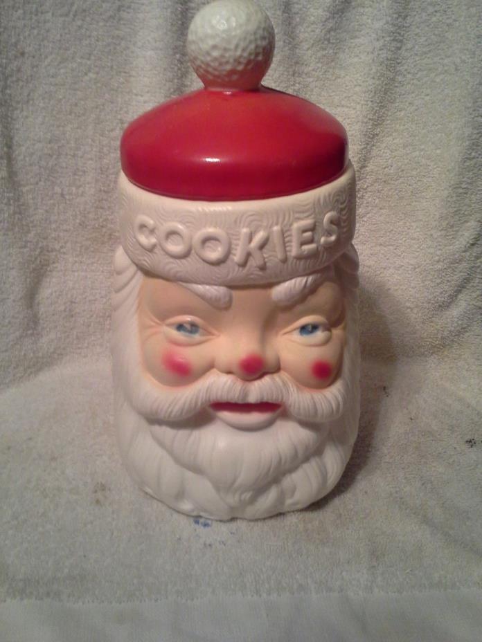Empire Plastic Blow Mold Santa Claus Cookie Jar 1973