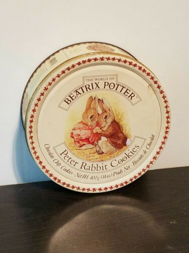 Vintage Peter Rabbit Empty Metal Cookie Tin  - Beatrix Potter