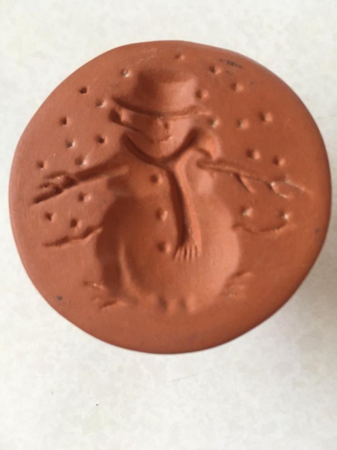 Rycraft 2” Snowman Cookie Stamp / Mold/ Pottery Press