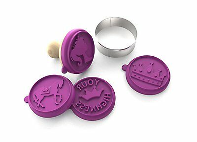Silicandy Silcone Cookie Stamps 4 Different Molds Designs Stainless Steel
