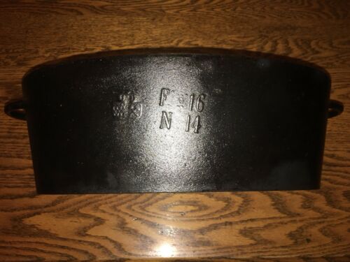 Awesome!!! Vintage German?? Cast Iron Oval Double Dutch Oven