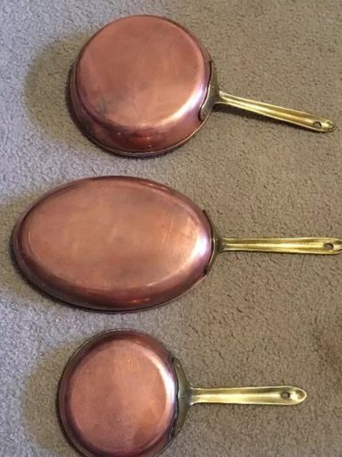 Tagus  Made In Portugal Copper Saute Fry Pan Set