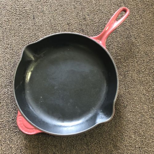 LE CREUSET France #26 Red Enameled Cast Iron LARGE 10.5