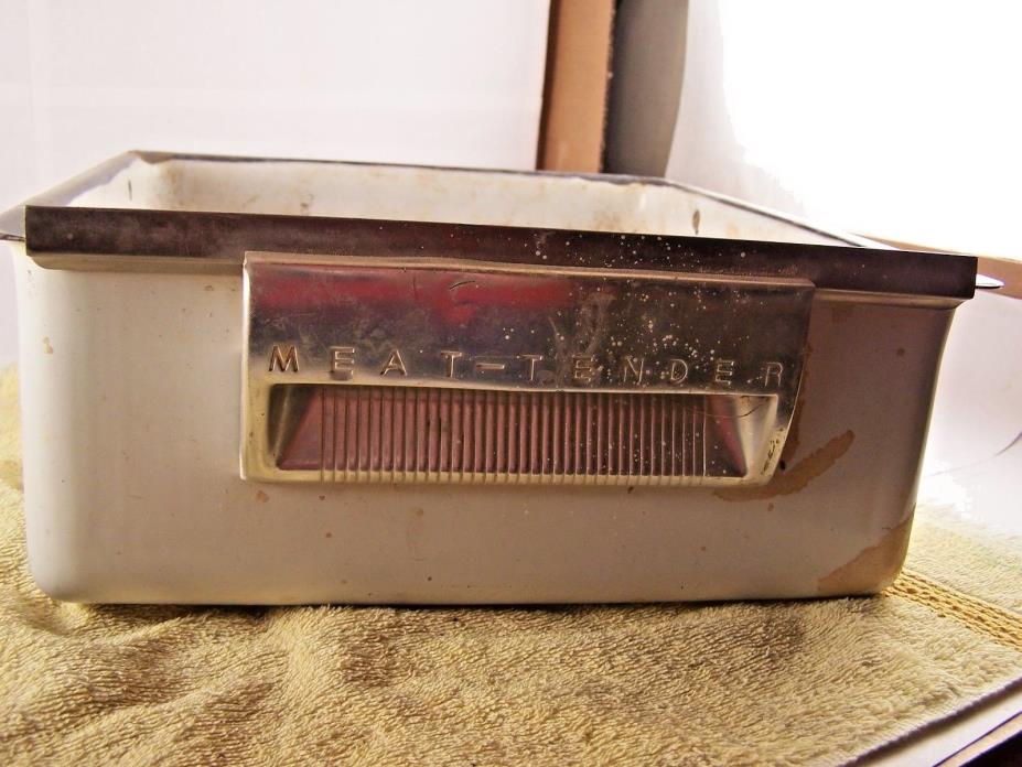 SALE Vintage White Enamel Refrigerator Drawer MEAT TENDER Farmhouse 14