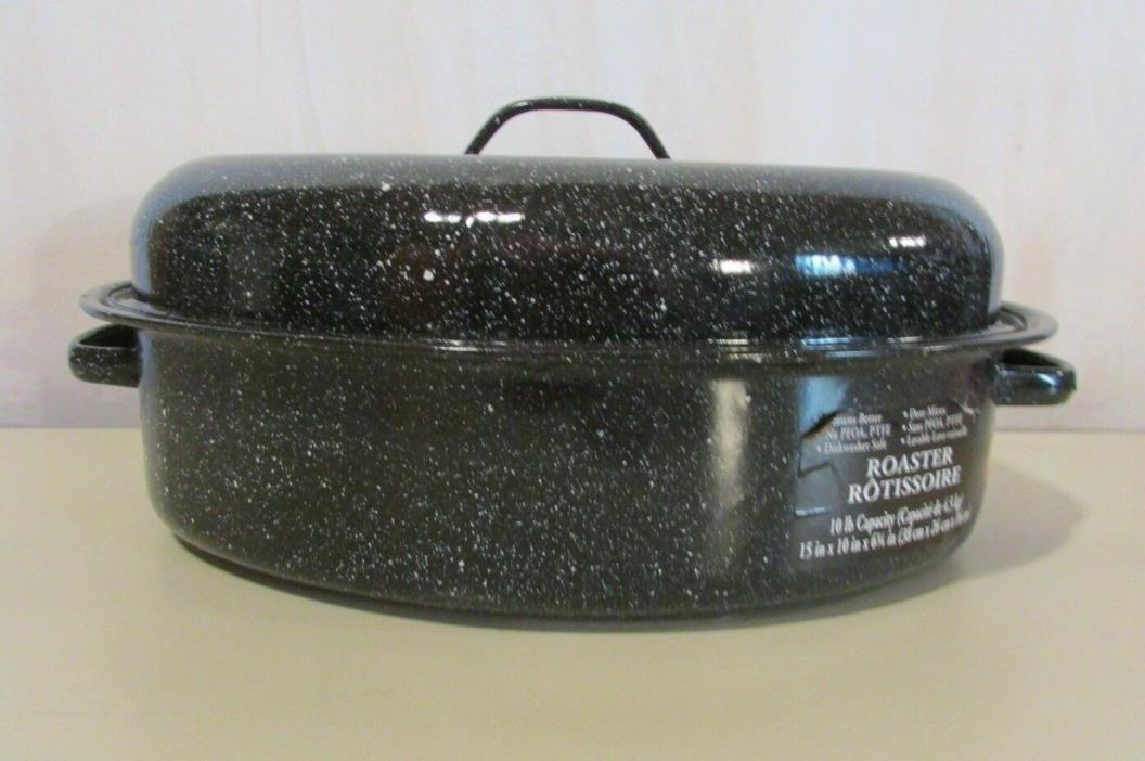 Granite Ware Oval Roaster w/ Lid 10 lb capacity 15