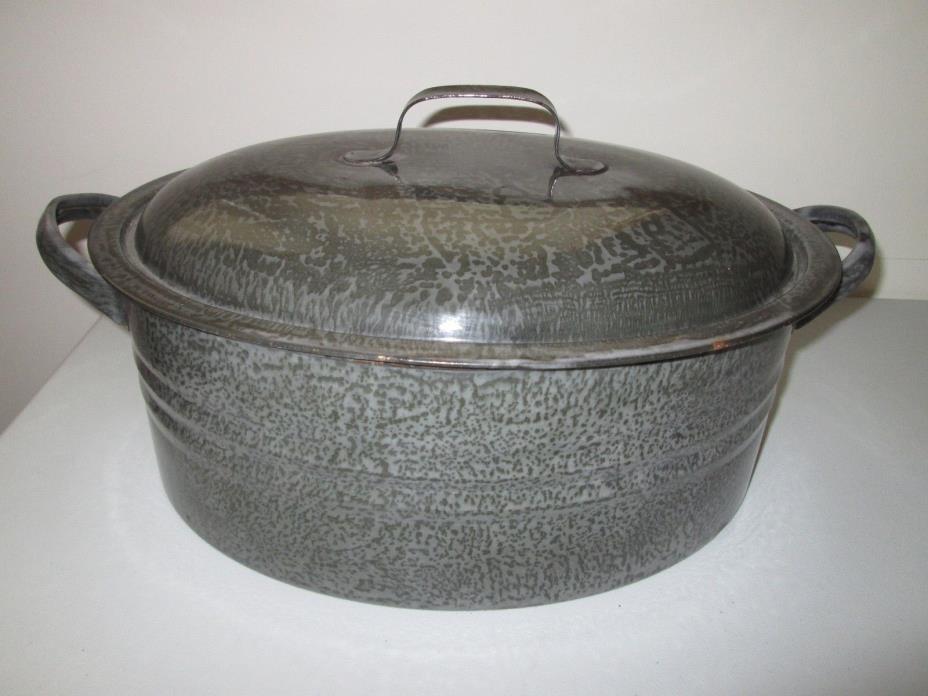 L & G Gray Granitware Canner