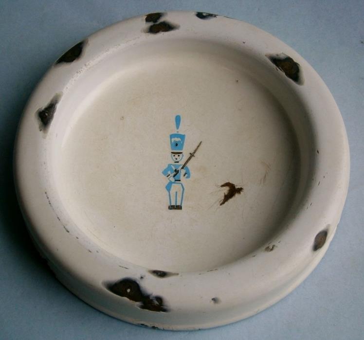 Enamelware Baby Dish decorated with Toy Soldier from the early 1900's