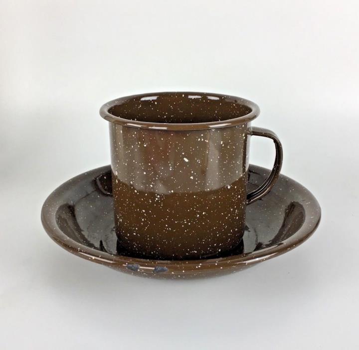 Enamelware Graniteware Enamel Coffee Tea Mug Cup Cereal Bowl Dish Camping Gift