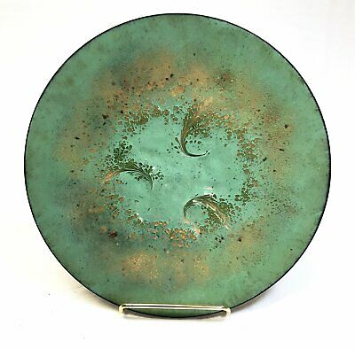 Green and Gold Speckled Metal Tin Plate