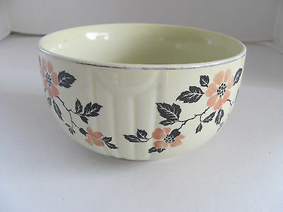 VINTAGE 1940'S SUPERIOR HALL JEWEL TEA KITCHENWARE RED POPPY RADIANCE BOWL