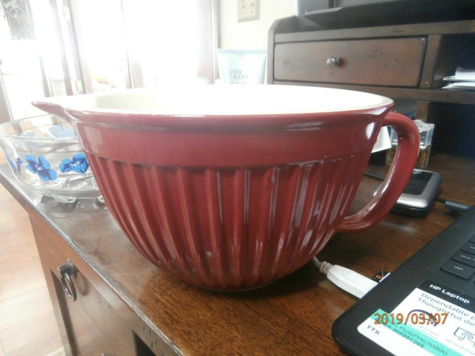 At Home America Mixing Bowl Pitcher Cranberry