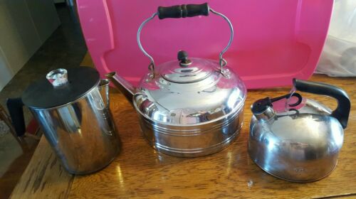 Vintage Revere Ware Kettles and Coffee Pot