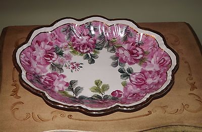 Formalities Plate with Pink Roses Kitchen Collectible Baum Bros Beautiful