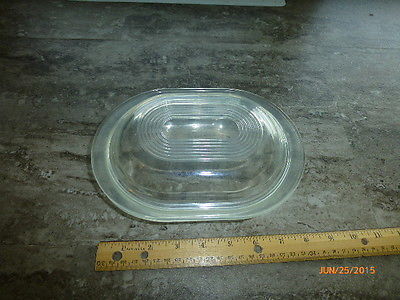 Vintage PYREX Oval Refrigerator Baking Dish 602 B With Ribbed Lid 700 ML