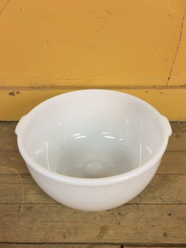 Large Glasbake Sunbeam Mixing Bowl Stand Mixer White Milk Glass 5 Vintage 9