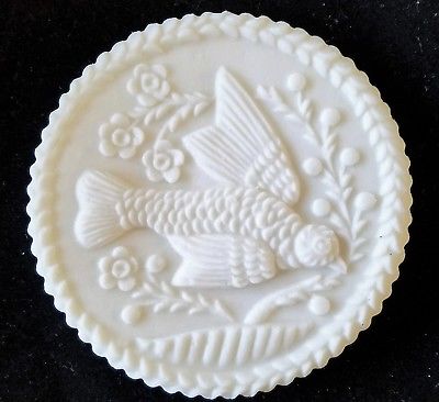 Vintage SWISS Springerle Butter Stamp Press Cookie Mold  - PRETTY FLORAL BIRD