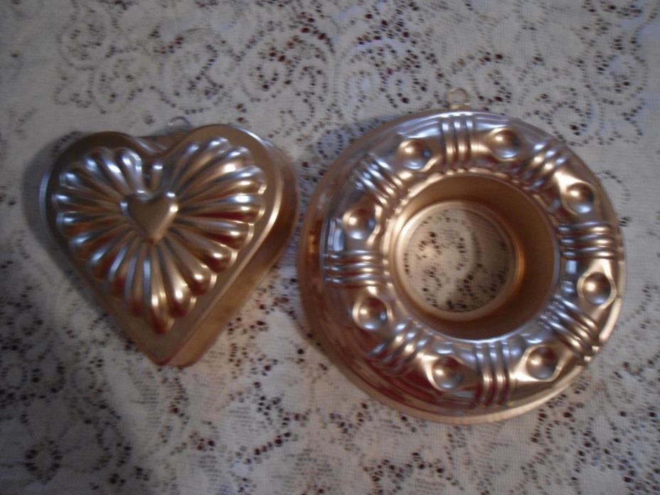 Vintage mirro - Lighter COPPER COLOR MOLDS - SET OF 2 - EXCELLENT CONDITION