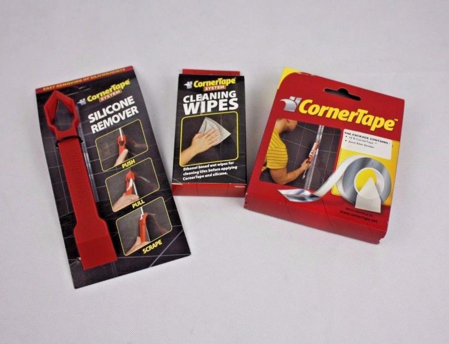 Corner Tape Preparation * Caulking Tool & Wipes Bathroom 3 set  silicone  -EE
