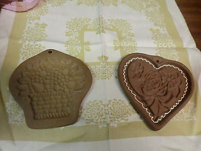 Hartstone Cookie Molds Basket Shape and Heart Shape with Roses