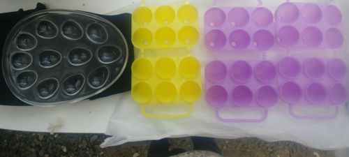 Lot of 3 jello molds shooters with a tray