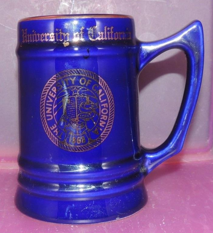 University of California Blue with golden highlights and emblem Beer Mug
