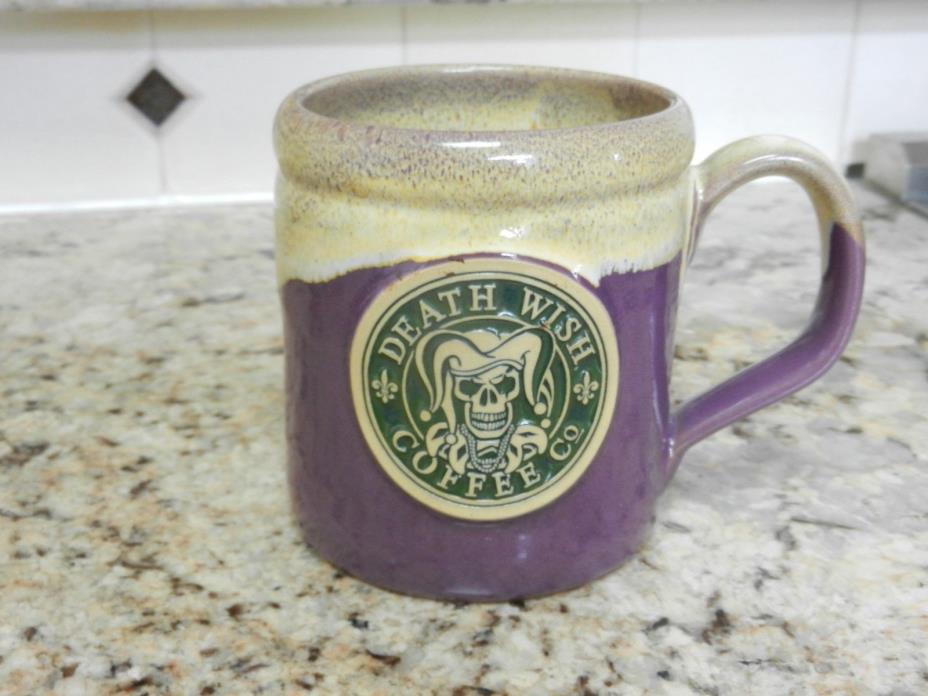 2016 Death Wish Coffee Mardi Gras Deneen Pottery Coffee Mug #1606