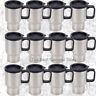731manning  Lot of 13 Stainless Steel Travel Mug 14oz with Tapered Bottom