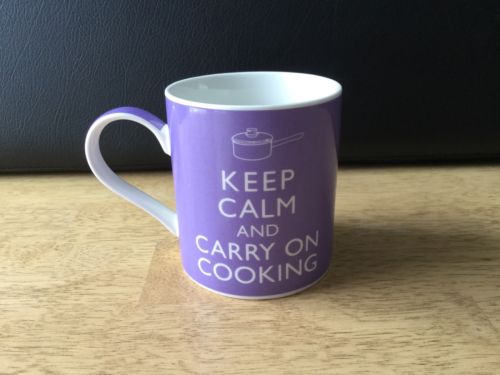 KENT POTTERY KEEP CALM AND CARRY ON COOKING Fine China Mug