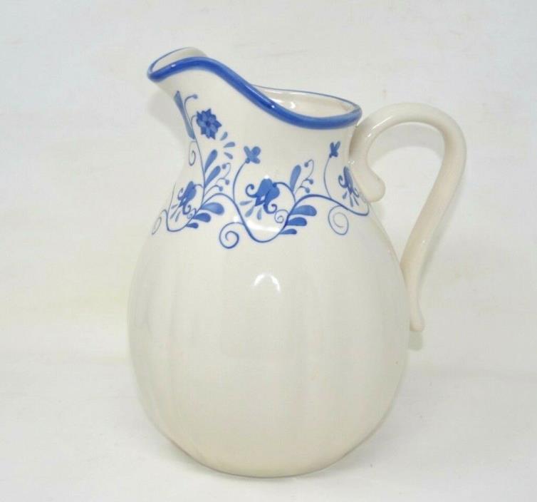 Demdaco Larkspur Blue PITCHER Hand Painted Heinrich and Amy Leonhard