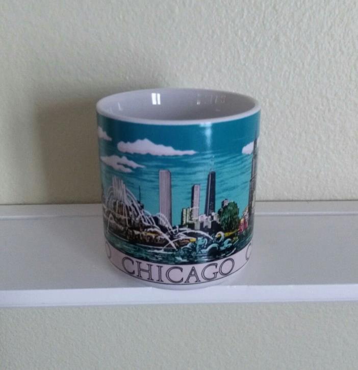 Chicago Cup Mug City Scenes Buckingham Fountain Skyline