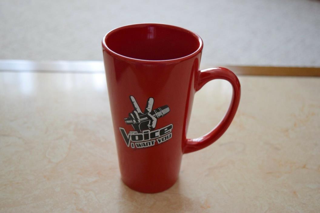 NBC The Voice I Want You red coffee cup the perfect cup for the Voice Fan