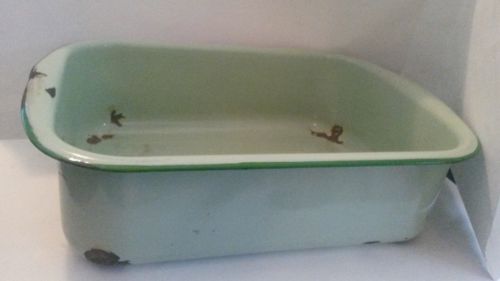 Vintage 1930s Green Jadeite Jadeite Enamelware Refridgerator Box