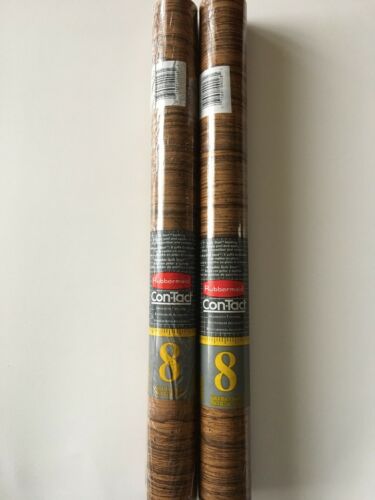 Vintage 1994 Rubbermaid Wood Grain Con-Tact Paper 2 Rolls 8 yds X 18 in 36 sq ft