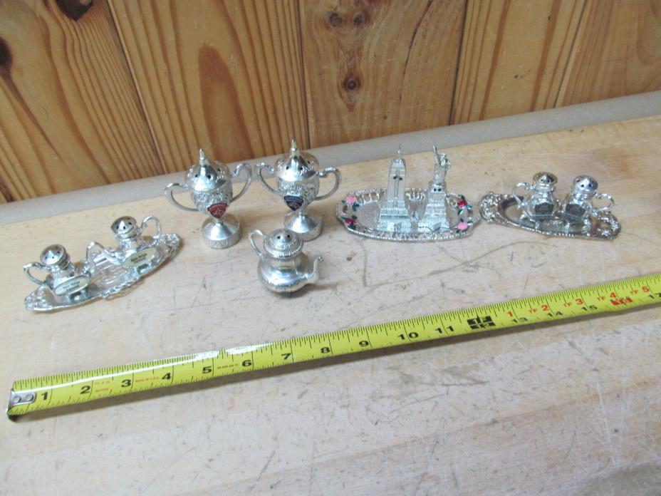 Vintage Souvenir Salt + Pepper Shaker Lot – New York Empire State Building Etc