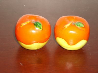 Vintage Apples Salt and Pepper Shakers Japan