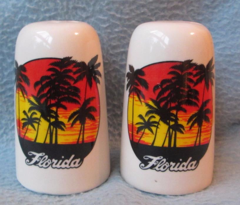 Florida Palm Trees Souvenir Salt & Pepper Shakers