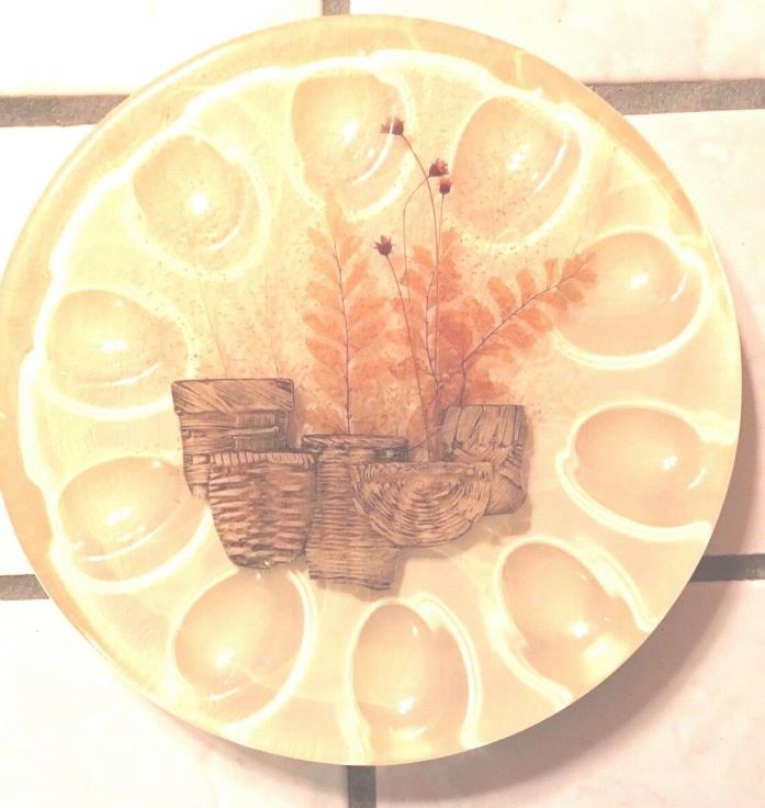 Vintage lucite acrylic deviled egg tray mid century 8.5