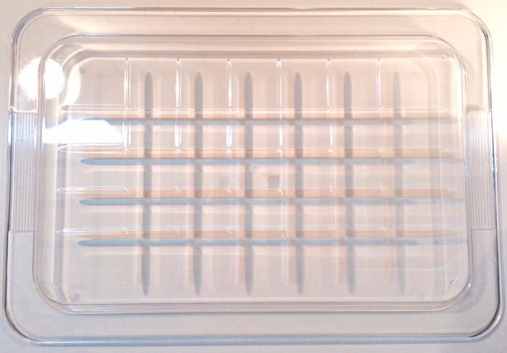 Clear Acrylic Serving Tray with Side Handle Grip Sturdy 19.75