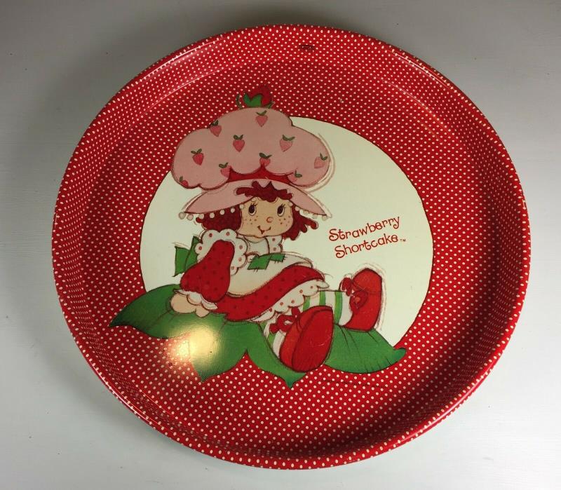 Vintage STRAWBERRY SHORTCAKE Metal Tray Cheinco 1980