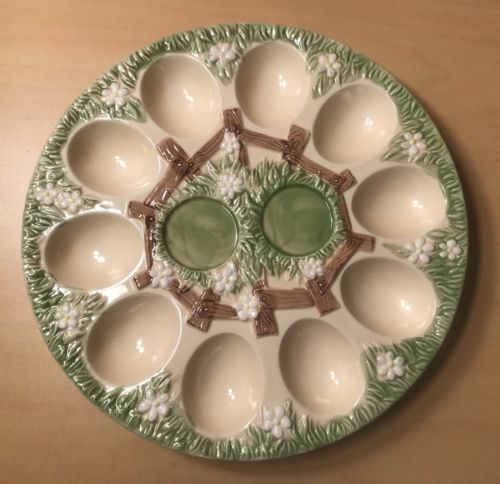 Deviled Egg Easter Ceramic Serving Plate Platter Tray