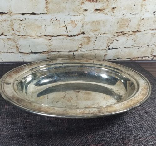 W.M Rogers Oval Silverplate Serving Dish Bowl 11.5
