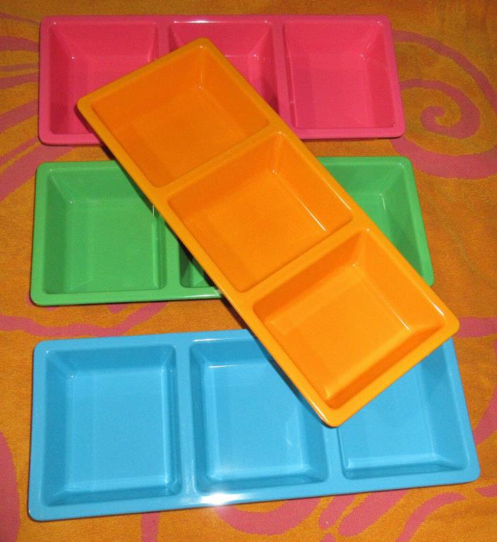 Precidle: Set Of 4 Sectional Melomine Trays