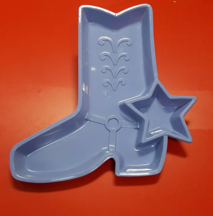 Vintage Cowboy Boot and star chip and dip dish
