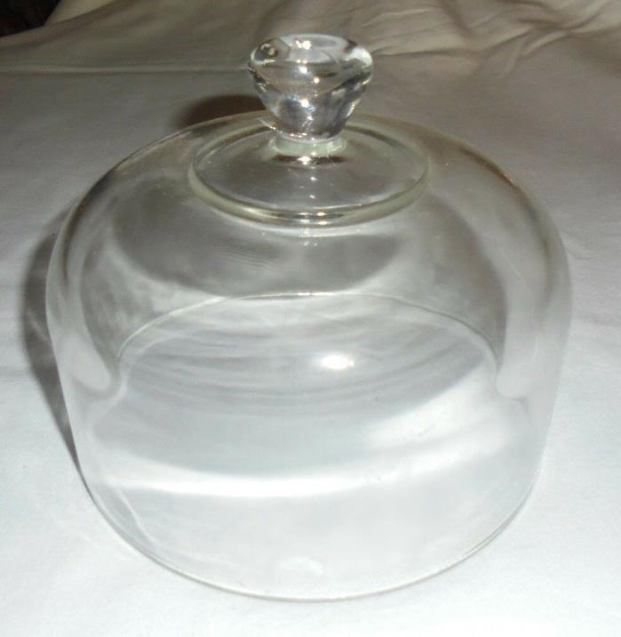 Cheese ball lid, clear glass and in excellent condition