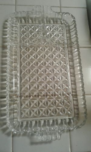 Vintage Crystal Food Tray