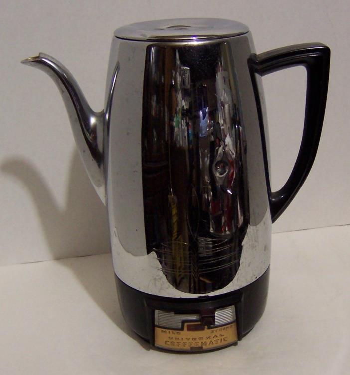Vintage Coffeematic Percolator by Universal Model 4410 ,for parts,works