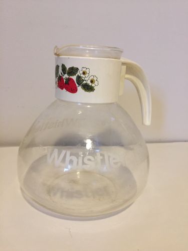 Vintage Gemco The Whistler Glass Coffee or Tea Pot Strawberry Print Replacement