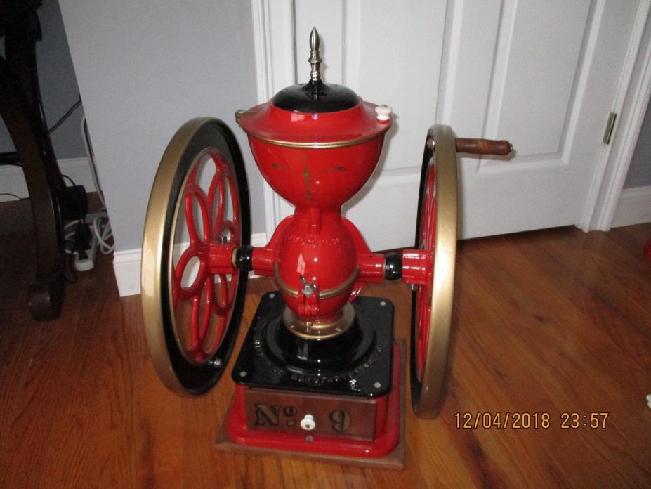 Vtg 19th c ENTERPRISE MANUFACTURING CO. NO.9 Coffee Mill Grinder